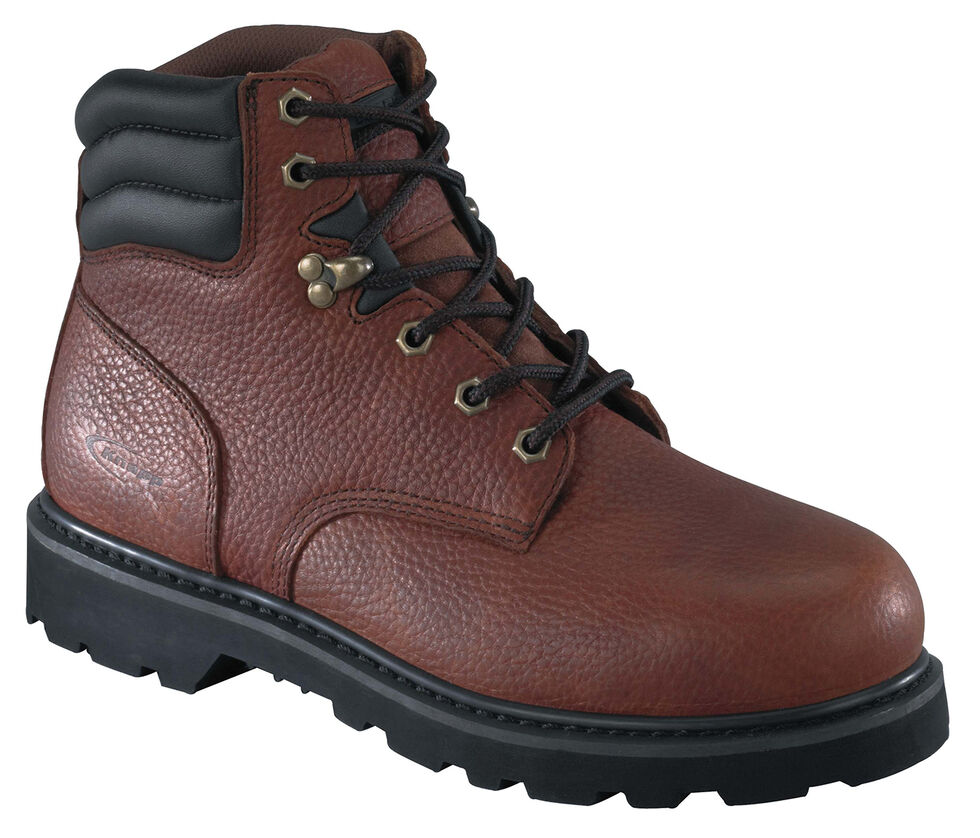 Knapp Men's Backhoe 6" Work Boots - Steel Toe, Brown, hi-res
