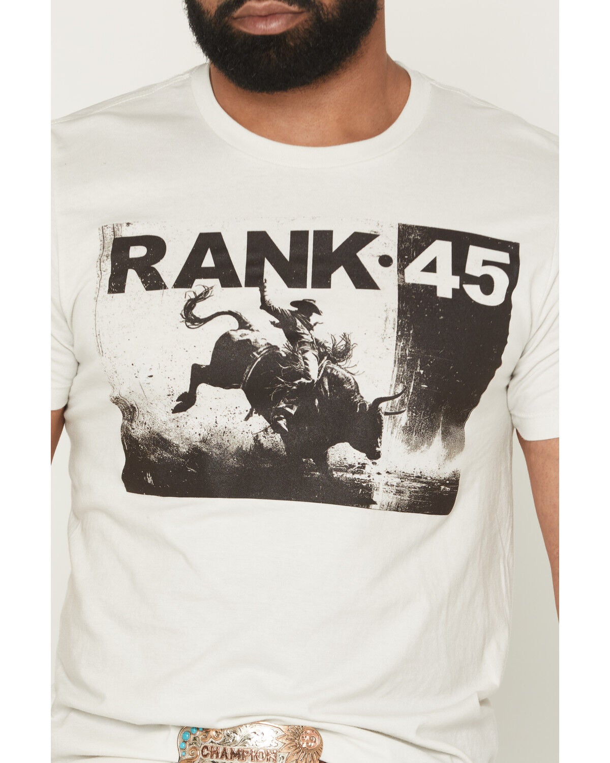 Image #3 - RANK 45&reg; Men's Cowboy Photograph Short Sleeve Graphic T-Shirt, Natural, hi-res