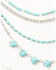 Image #2 - Prime Time Jewelry Women's Turquoise & Silver Layered Necklace Set, Silver, hi-res