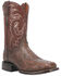 Image #1 - Dan Post Men's Dillinger Full Quill Ostrich Western Boots - Broad Square Toe , Brown, hi-res