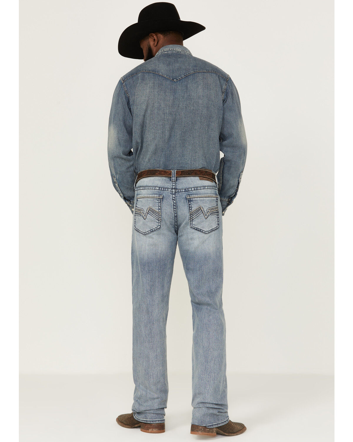 Image #3 - Cody James Men's Nashville Stretch Stackable Straight Jeans, Light Medium Wash, hi-res