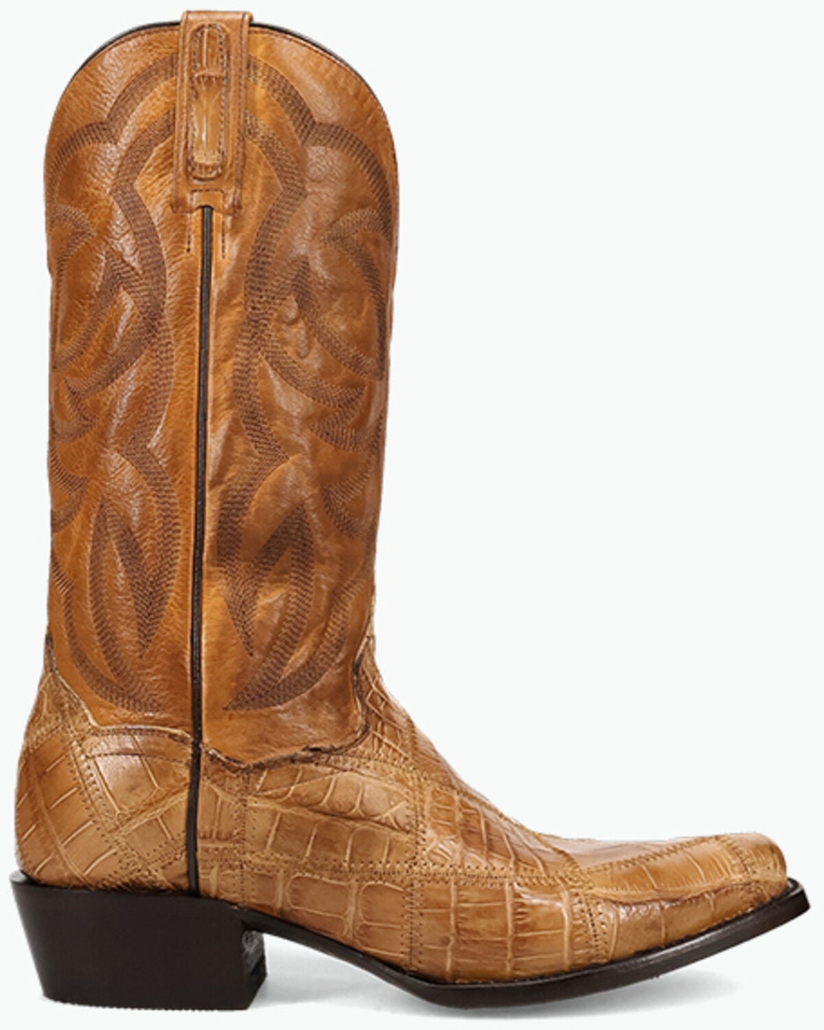 Image #2 - Dan Post Men's Exotic Alligator Western Boots - Square Toe, Tan, hi-res