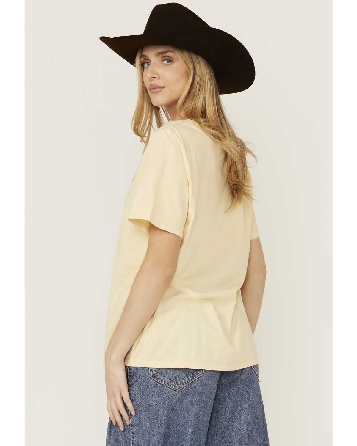 Image #4 - Shyanne Women's Rhinestone Horseshoe Short Sleeve Graphic Tee, Yellow, hi-res