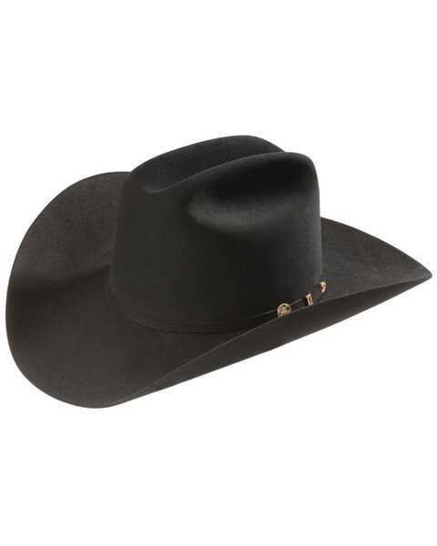 Image #1 - Stetson El Presidente 100X Felt Cowboy Hat, Black, hi-res