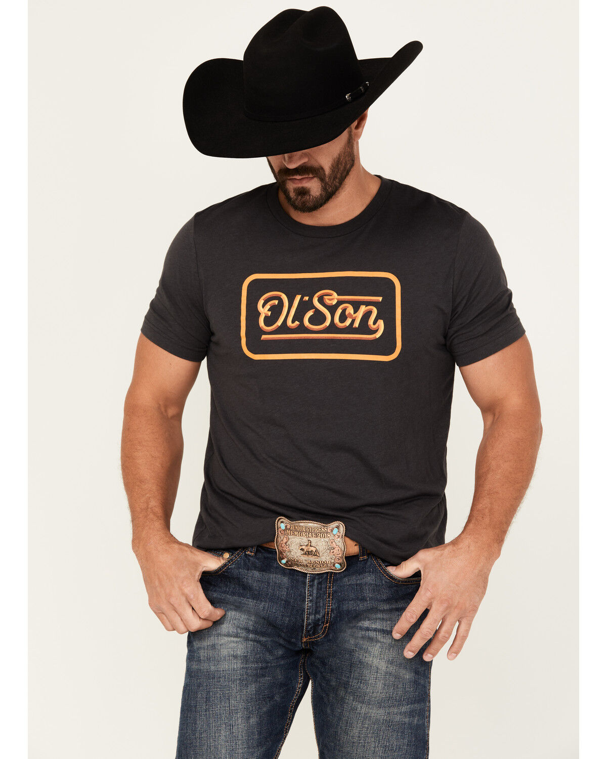 Image #1 - Rodeo Time Men's Ol Son Short Sleeve Graphic T-Shirt, Black, hi-res