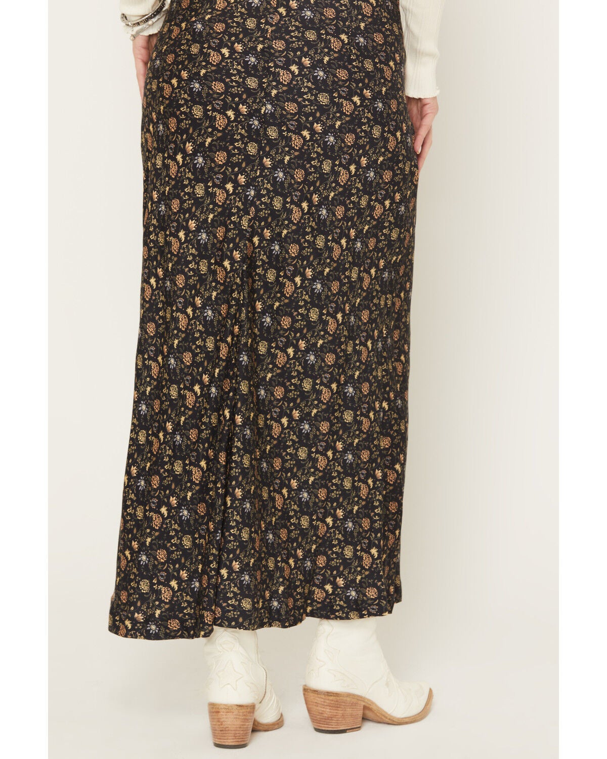 Image #4 - Sendero Provisions Women's Pearla Floral Print Midi Skirt, Black, hi-res
