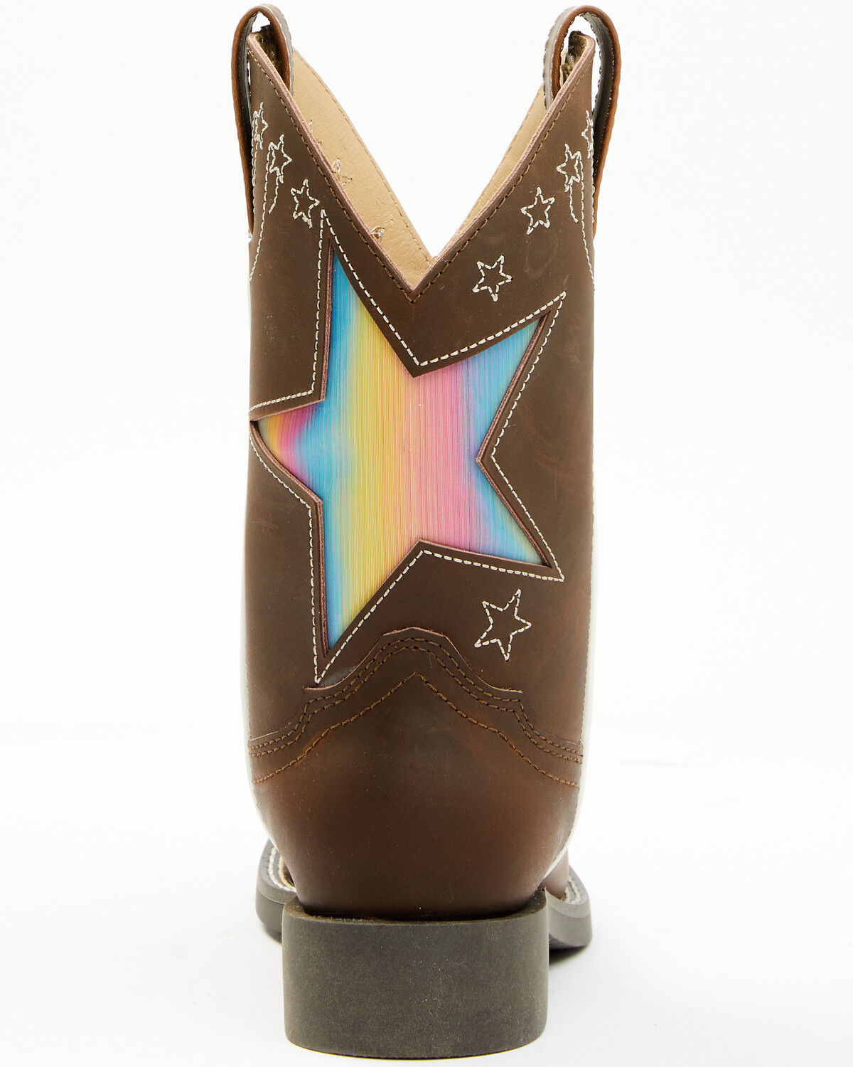 Image #5 - Shyanne Girls' Superstar Western Boots - Broad Square Toe, Brown, hi-res