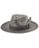 Image #1 - Bullhide Distressed Sonoma Feather Fedora Hat, Black, hi-res