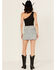 Image #3 - Blue B Women's Light Wash Fringe Mini Denim Skirt, Light Wash, hi-res
