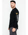 Image #3 - Hawx Men's Logo Crew Long Sleeve Work T-Shirt - Tall, Black, hi-res