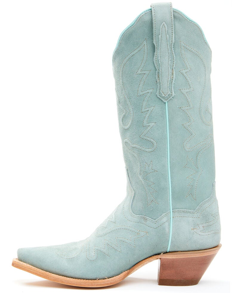 Dan Post Women's Seafoam Suede Western Boots Snip Toe Country Outfitter