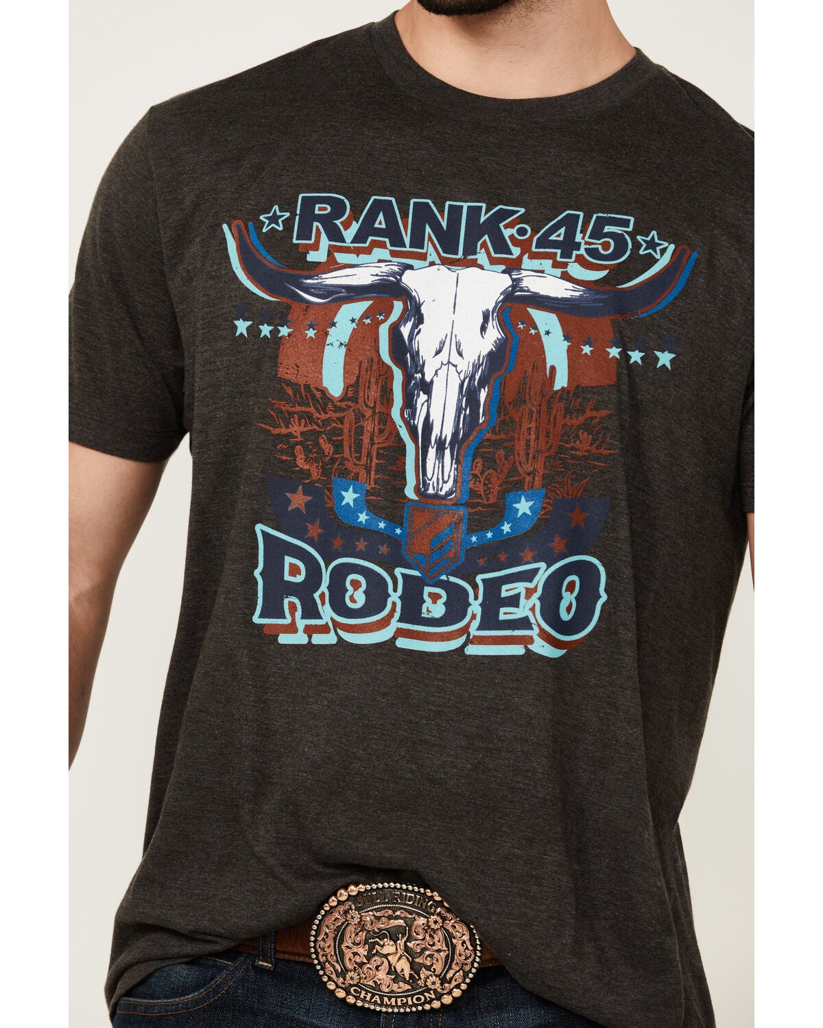 RANK 45® Men's Rodeo Steerhead Short Sleeve Graphic T-Shirt