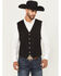 Image #1 - Cody James Men's Saratoga Button-Down Western Vest, Black, hi-res