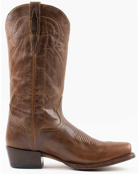 Image #2 - El Dorado Men's 13" Distressed Western Boots - Square Toe, Chocolate, hi-res