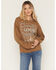 Image #1 - Shyanne Women's Never Waste Good Whiskey Crew Neck Sweatshirt, Coffee, hi-res