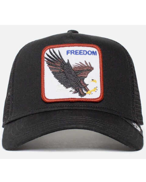 Image #3 - Goorin Bros Men's The Freedom Eagle Trucker Cap , Black, hi-res