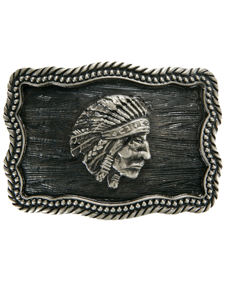 AndWest Indian Chief Iconic Buckle, Silver, hi-res