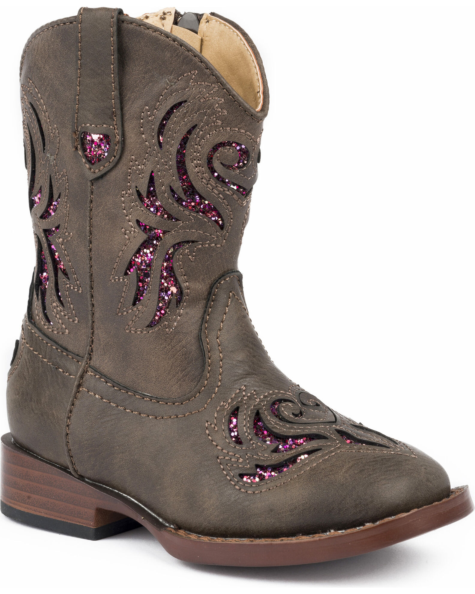 Roper Toddler Glitter Breeze Boots Tumbled Brown 5