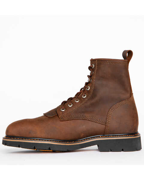 Cody James Men's 8" Lace Up Kiltie Work Boots - Composite Toe, Brown, hi-res