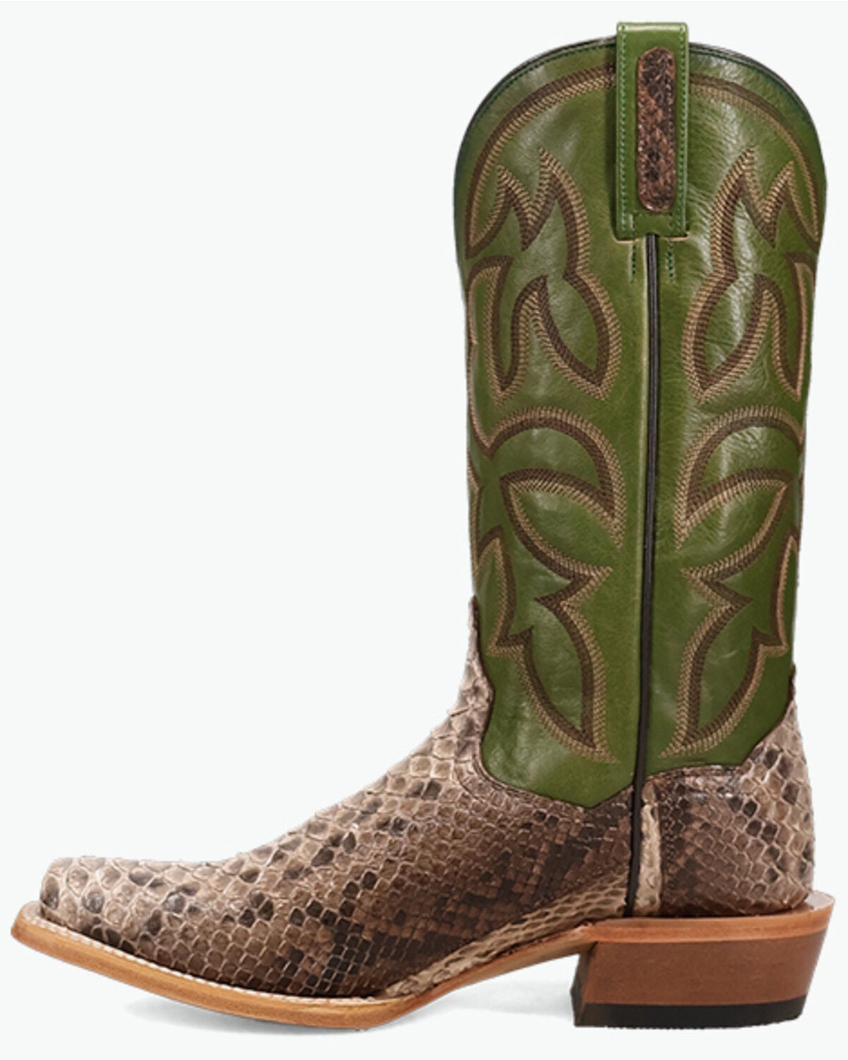 Image #3 - Dan Post Men's Exotic Python Western Boots - Square Toe, Brown, hi-res