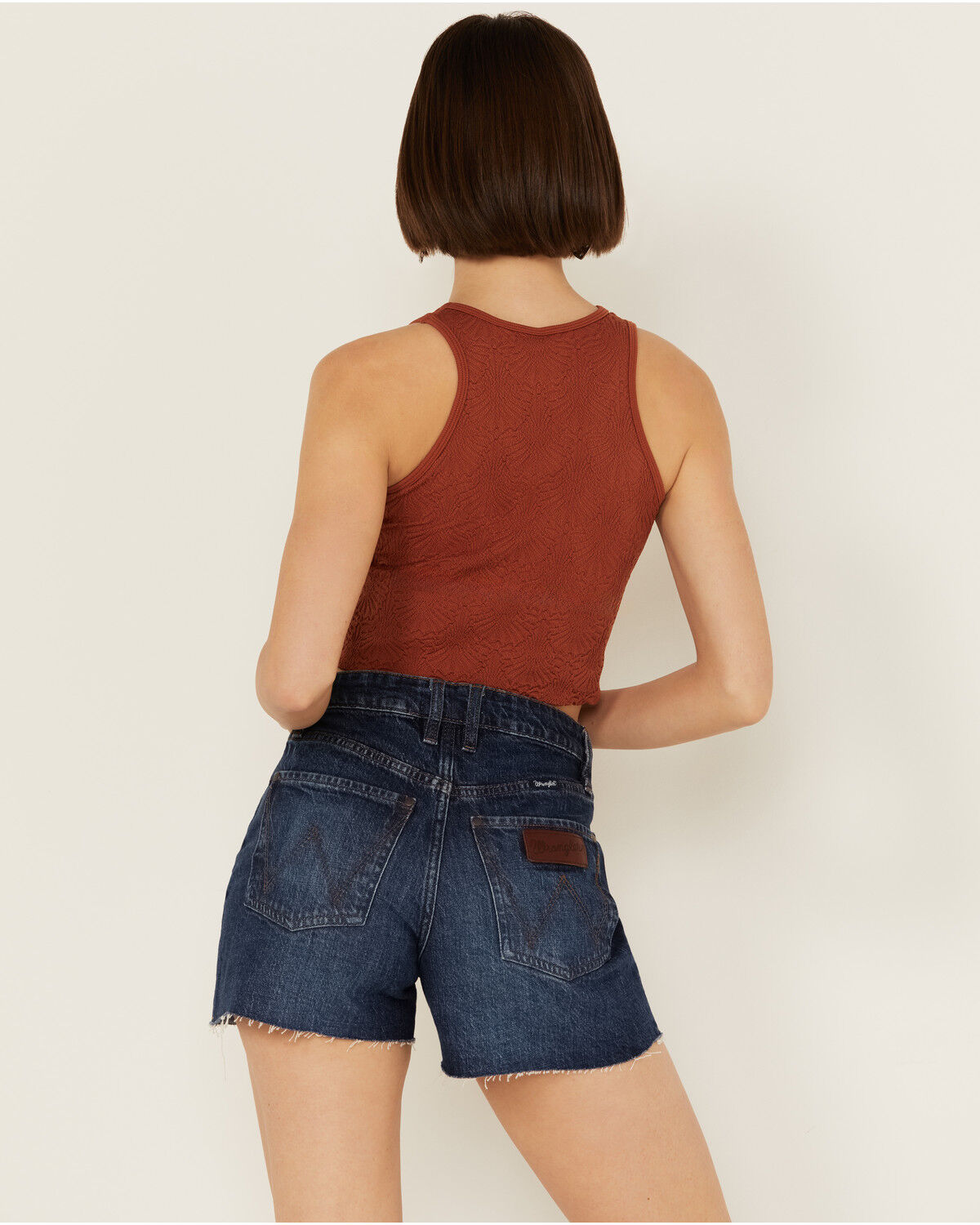 Image #4 - Fornia Women's Floral High Neck Cropped Top, Rust Copper, hi-res