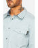 Image #3 - Hawx Men's Twill Pearl Snap Long Sleeve Western Work Shirt - Tall, Grey, hi-res