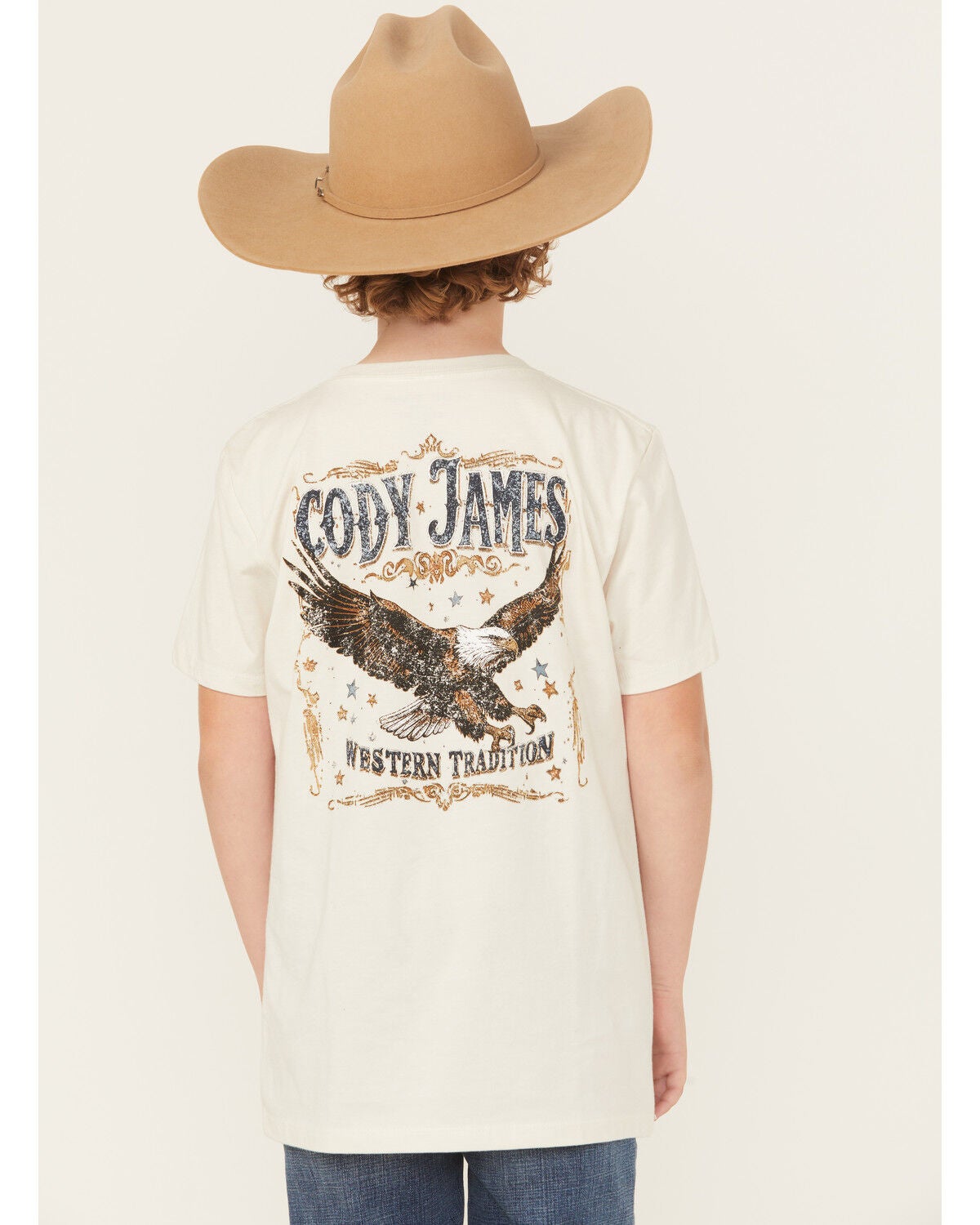 Cody James Boys' Hunter Short Sleeve Graphic T-Shirt, Cream, hi-res