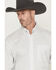 Image #2 - George Strait by Wrangler Men's Geo Print Long Sleeve Button-Down Stretch Western Shirt, White, hi-res