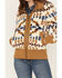 Image #3 - Pendleton Women's Foxglove Berber Mixed Print Fleece Bomber Jacket , Brown, hi-res