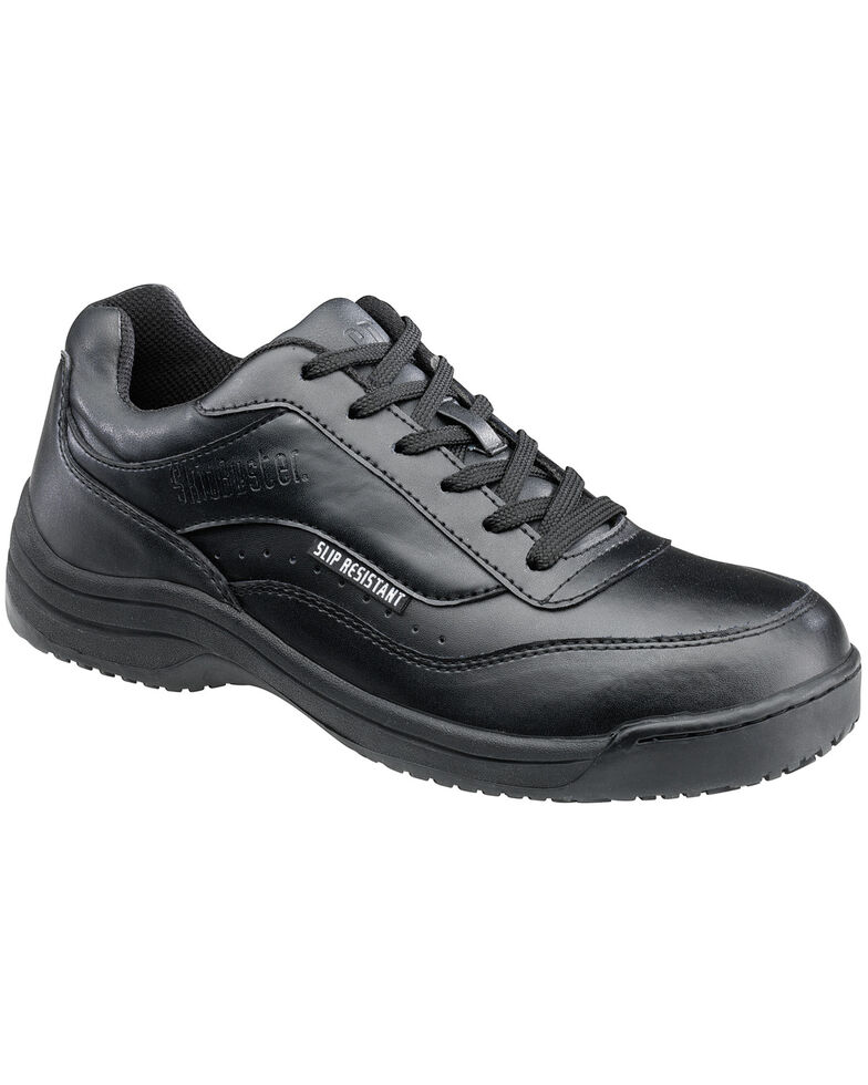 SkidBuster Men's Black Slip-Resistant Athletic Work Shoes , Black, hi-res