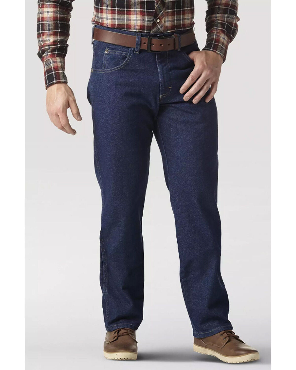 Wrangler Men's Rugged Wear&reg; Relaxed Straight Denim Jeans, Blue, hi-res
