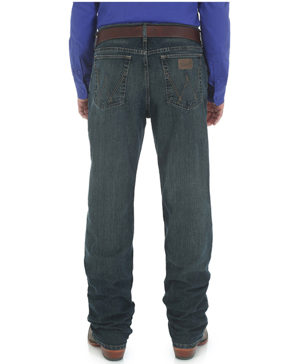Image #2 - Wrangler 20X Men's Root Beer Advanced Comfort Competition Relaxed Bootcut Jeans, Indigo, hi-res