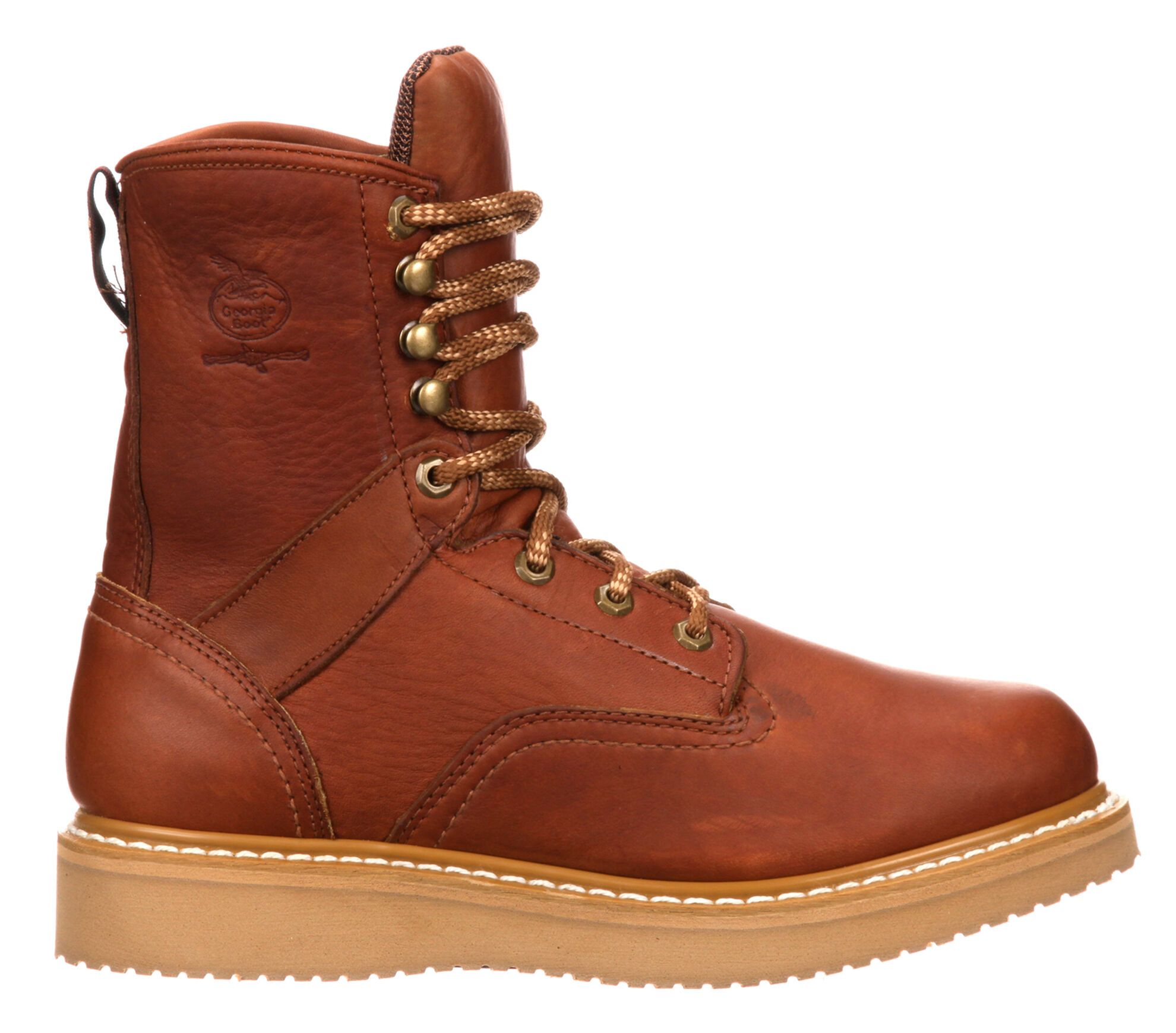 Image #2 - Georgia Boot Men's Wedge Work Boots - Steel Toe, Brown, hi-res