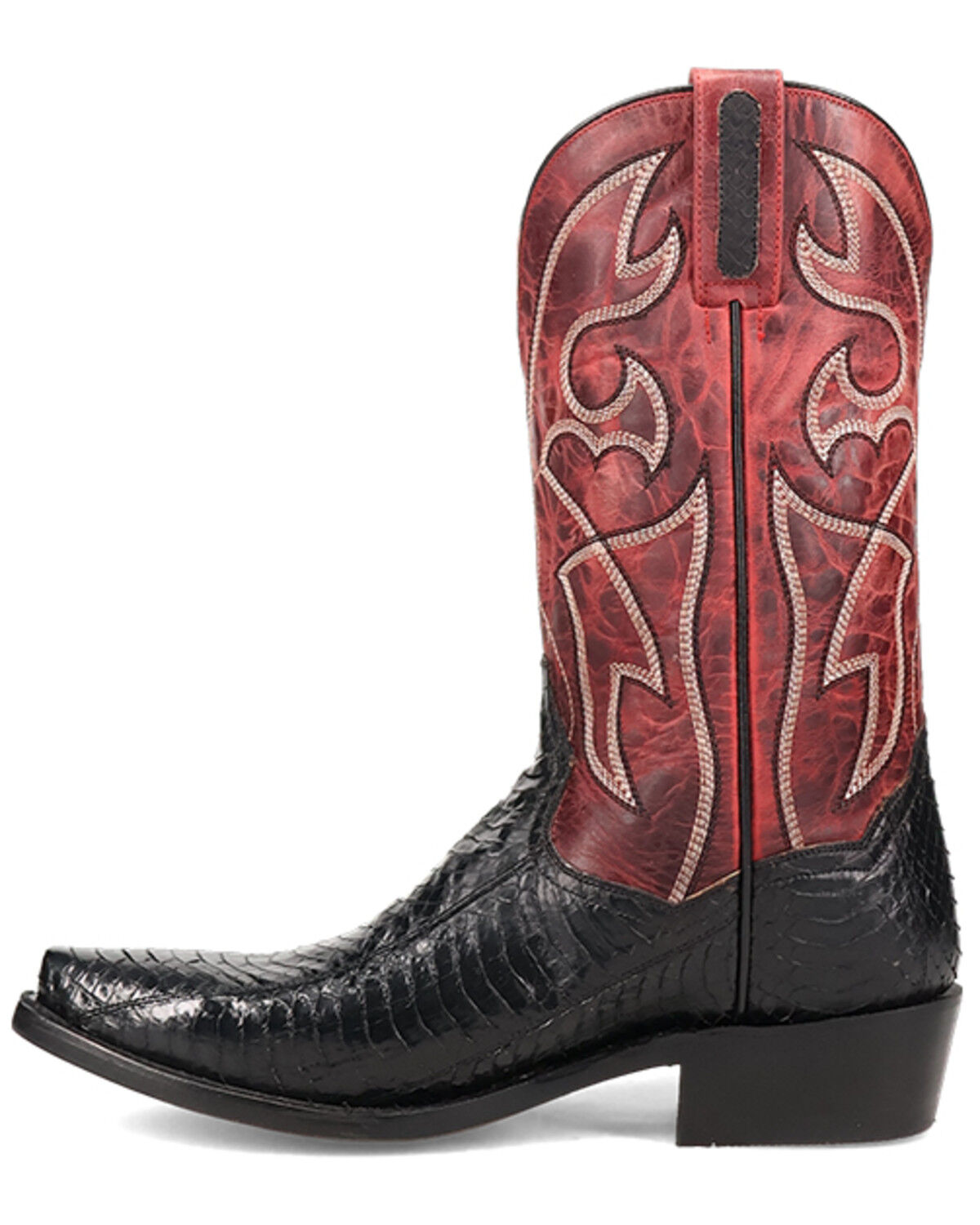 Image #3 - Dan Post Men's Exotic Snake Western Boots - Snip Toe, Black, hi-res