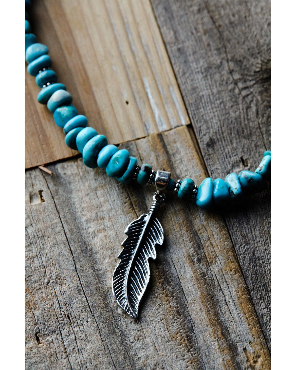 Image #2 - Paige Wallace Women's Feather Charm Necklace, Turquoise, hi-res