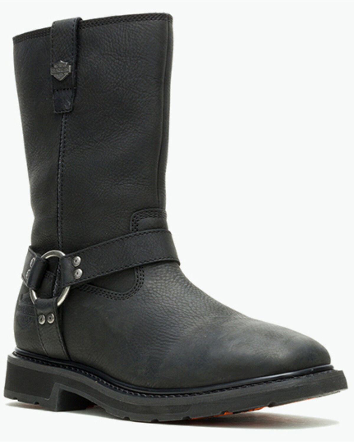 Image #1 - Harley Davidson Men's Altman Harness Motorcycle Boots - Broad Square Toe, Black, hi-res