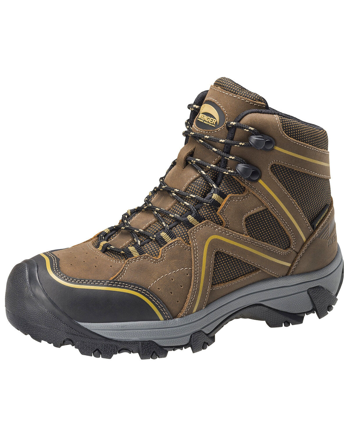 Image #2 - Avenger Women's Crosscut Waterproof Work Boots - Steel Toe, Brown, hi-res