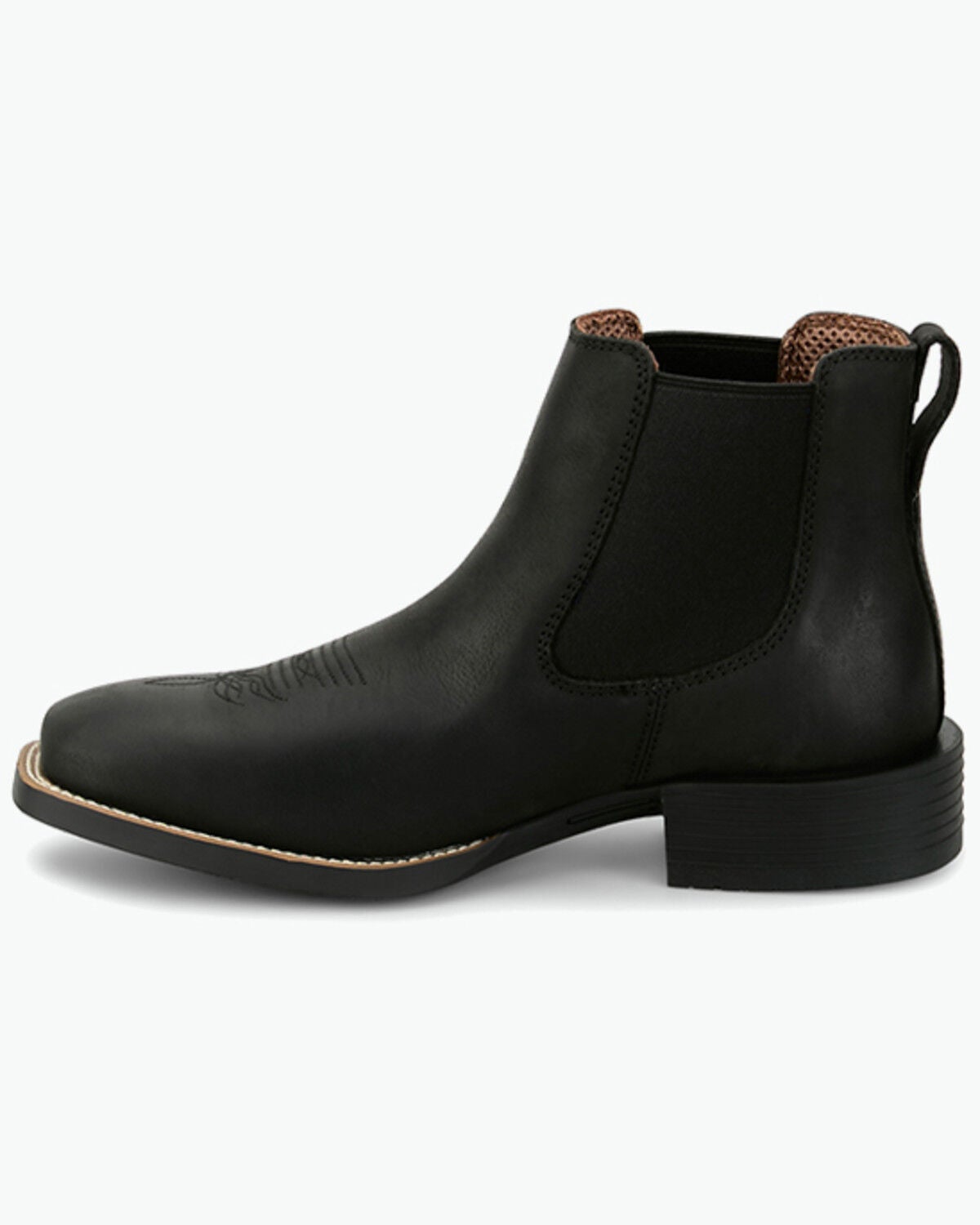 Image #3 - Justin Men's Stampede Norman Chelsea Boots - Broad Square Toe, Black, hi-res