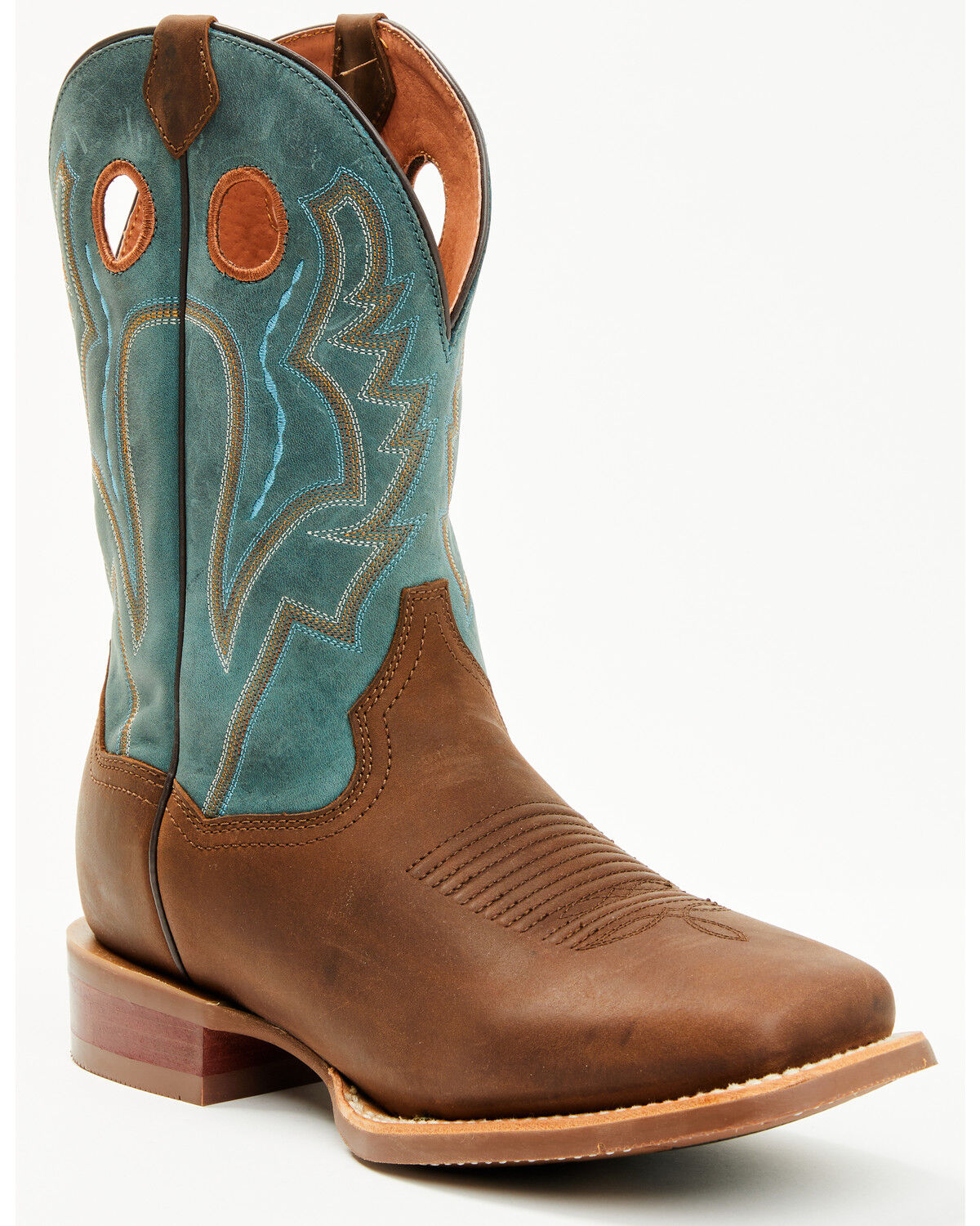 Image #1 - Dan Post Men's Leighton Western Boots - Broad Square Toe, Brown, hi-res