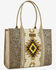 Image #1 - Wrangler Women's Southwestern Print Concealed Carry Tote Bag, Tan, hi-res