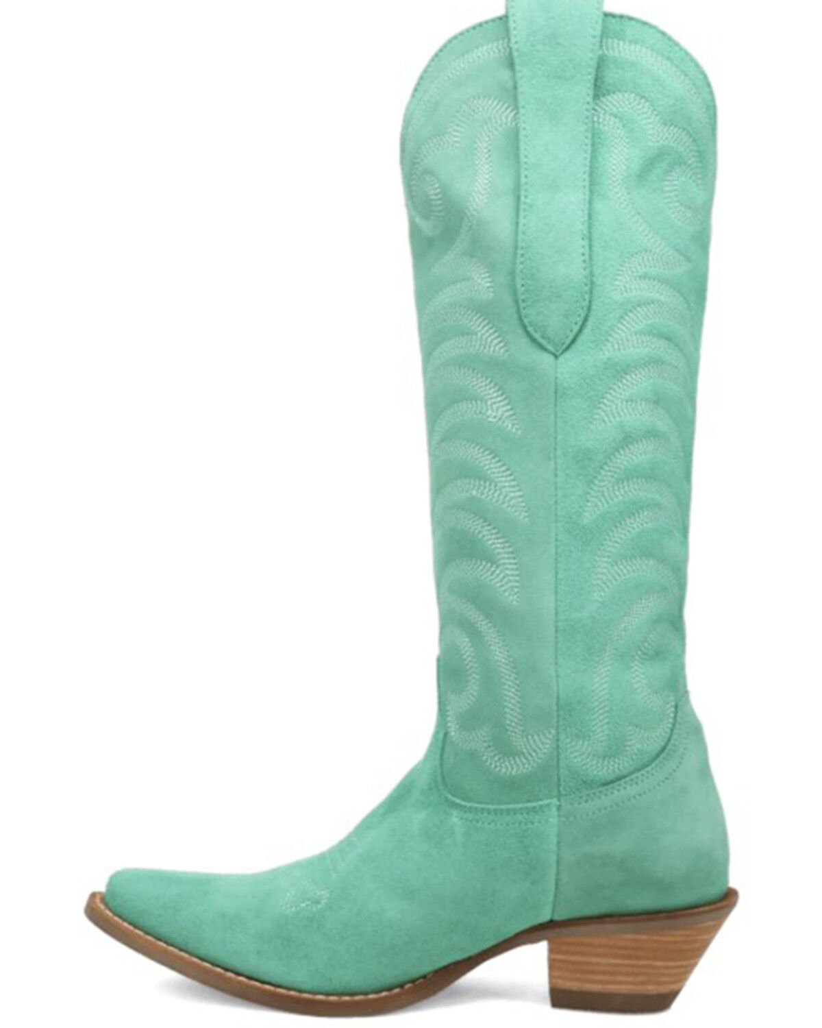 Image #3 - Dingo Women's Movin On Tall Western Boots - Round Toe, Green, hi-res