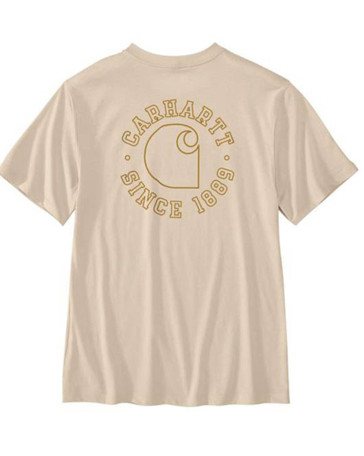 Image #1 - Carhartt Men's Relaxed Fit Lightweight Logo Short Sleeve Graphic T-Shirt, Off White, hi-res