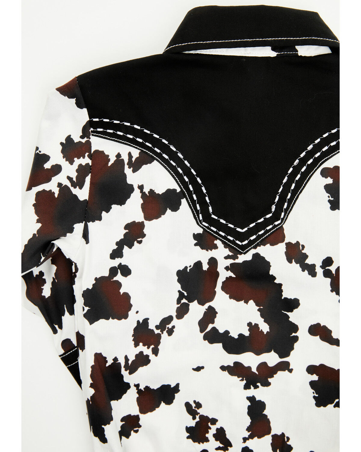 Image #4 - Cowgirl Hardware Infant Girls' Moody Cow Print Long Sleeve Snap Onesie, Black, hi-res