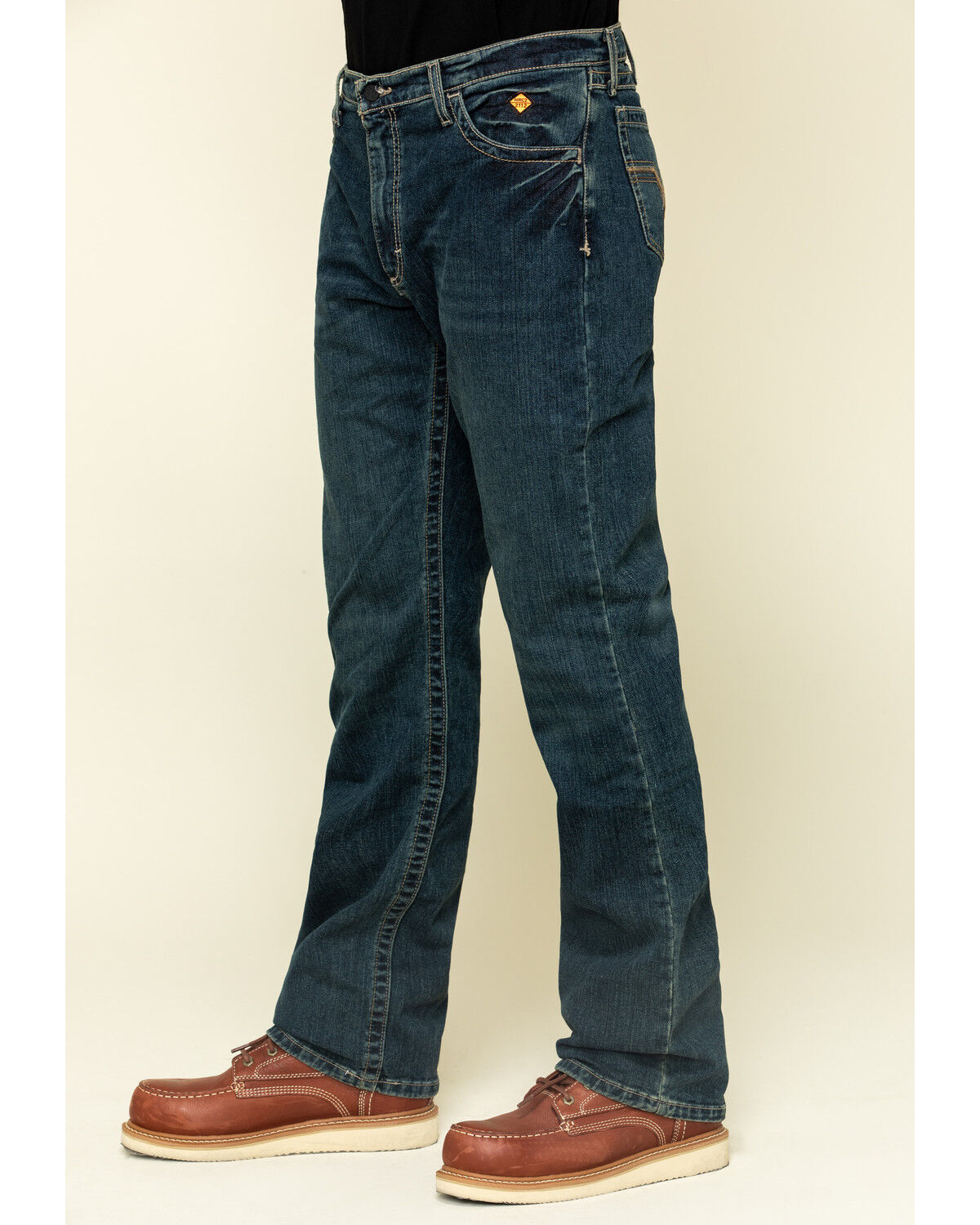 Image #3 - Wrangler 20X Men's FR Advanced Comfort Dark Vintage Boot Work Jeans, Dark Blue, hi-res