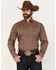 Image #1 - Stetson Men's Paisley Print Long Sleeve Button-Down Western Shirt, Lt Brown, hi-res