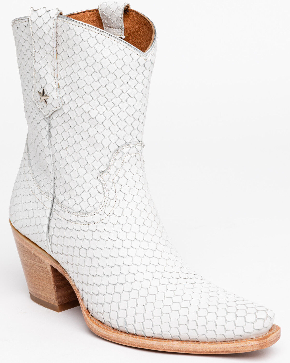 white cowboy booties