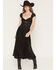 Image #1 - Idyllwind Women's Rita Satin and Lace Midi Skirt, Black, hi-res