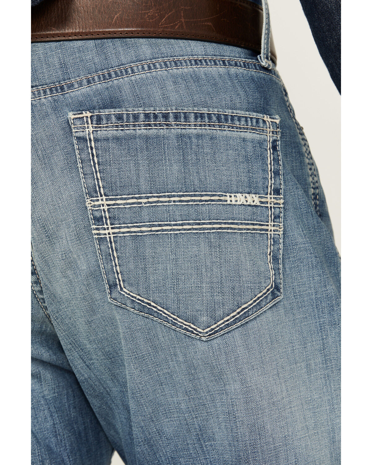 Image #4 - Cinch Men's Sawyer Medium Stonewash Performance Stretch Loose Boot Denim Jeans, Indigo, hi-res