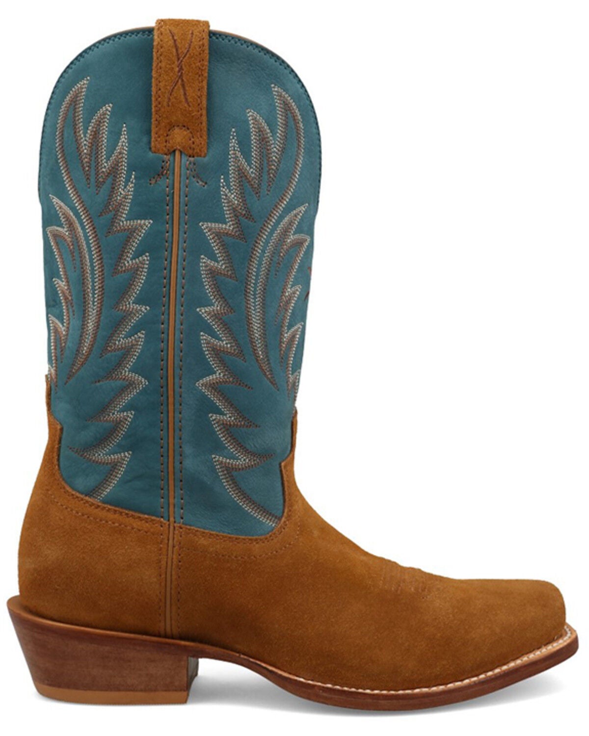 Image #2 - Twisted X Men's 12" Tech X&trade; Roughout Western Boots - Square Toe, Blue, hi-res
