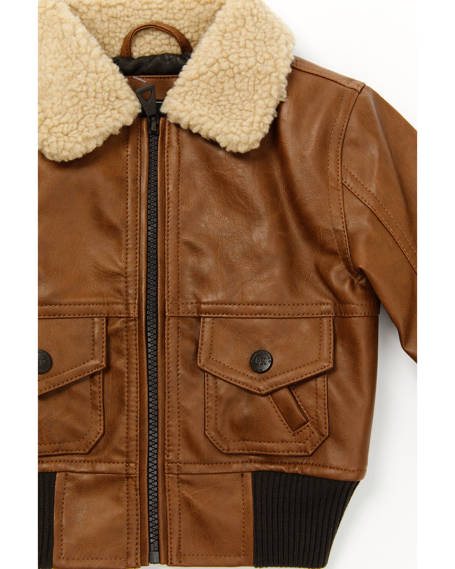 Boys faux leather bomber jacket shop